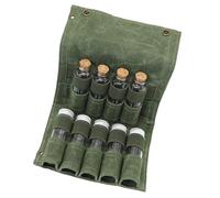 Zxfdsfdbnm Organizer portatile per spezie, barattolo unico per bottiglie di spezie, per viaggi con zaino in spalla e cucina all'aperto, Verde Con Bottiglia