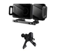 Zxfdsfdbnm Robusto supporto per telefono da auto con doppia bobina di trasferimento di energia per dispositivi con schermo grande e modelli di display pieghevoli, supporto flessibile per auto