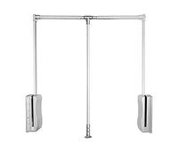 ZXFF Asta Armadio Guardaroba a Muro Appendino Appeso, Cappotto Automatico di Larghezza di Rimbalzo, Porta Appendiabiti, Risparmio di Spazio, Reset Morbido, Argento, Carico 30 kg (Size : 830-1150mm)