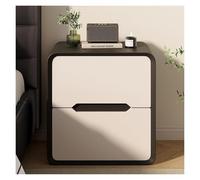 ZXFfhDHJH comodino, Comodino in legno massello largo 19,7'' con 2 cassetti portaoggetti, comodini laterali, mobiletto maniglie invisibili for camera da letto