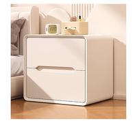ZXFfhDHJH comodino, Comodino in legno massello largo 19,7'' con 2 cassetti portaoggetti, comodini laterali, mobiletto maniglie invisibili for camera da letto