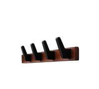 ZXFIYTBH Gancio appendiabiti Appendiabiti da parete in legno di bambù, for soggiorno, ingresso, camera da letto, porta, appendiabiti Ganci per la casa(Nero,Piccolo)