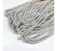 ZXFLOOR 5 Metri di Corda di Strass da 6 mm, Cordino di Strass Rotondo in Cotone di Cristallo, Fai da Te, per Creare Fiocchi, bracciali, Borse, Ornamenti, Accessori.