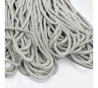 ZXFLOOR 5 Metri di Corda di Strass da 6 mm, Cordino di Strass Rotondo in Cotone di Cristallo, Fai da Te, per Creare Fiocchi, bracciali, Borse, Ornamenti, Accessori.