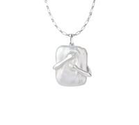 ZXGGASG in Argento per Uomini e Donne, Cane, Madre Figlio, Ciondolo Ali d'Angelo Abbraccio, Collana Baci abbracci a Due Mani,