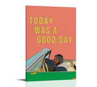 ZXHJDS Ice Cube It Was A Good Day- Poster impermeabile, decorazione da parete per soggiorno, bagno, cucina, stampa moderna, multifunzionale, facile da pulire, idea regalo, 50 x 75 cm, stile cornice