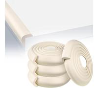 ZXHKZDX 10 Metri Protezioni Anti Collisione Universale, L-Forma Paracolpi in Schiuma, 1.5 Cm di Spessore Kit Sicurezza Casa, Cuscino per Bordi da Tavolo di Vetro(Beige,1.8X78.4IN)