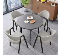 zxhrybh Combinazione Tavolo da Pranzo e Sedia per la Casa, Combinazione Semplice Tavolo e Sedia Salva Spazio, per Sala da Pranzo, Cucina, Dinette(Light gray,Gray desktop)