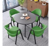 zxhrybh Combinazione Tavolo da Pranzo e Sedia per la Casa, Combinazione Semplice Tavolo e Sedia Salva Spazio, per Sala da Pranzo, Cucina, Dinette(Green,Gray desktop)