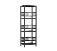 zxhrybh Libreria ad Angolo, Librerie Alta e Stretta, Scaffale Libreria Portaoggetti Scaffali, per Piccoli Spazi, Soggiorno Bagno(Black,39.3in/100cm)