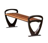 zxhrybh Panchina da Giardino Esterna con Schienale e Braccioli, Panchina in Alluminio 2 Posti Tutto Tempo per Cortile, Prato, Giardino(Brown,47.2in/120cm)