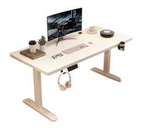 zxhrybh Scrittoio Elettrica Regolabile in Altezza, Scrivania Computer con Memoria, Gestione Cavi e Supporto Cuffie per Ufficio Casa(White,39.3in/100cm)