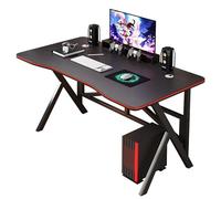 zxhrybh Scrivania Computer con Piano in Fibra di Carbonio, Scrivania Ufficio con Struttura in Acciaio a Forma di K, Gestione dei Cavi, per Ufficio Domestico e Studio(39.3in/100cm)