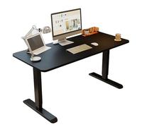 zxhrybh Scrivania Ufficio Manuale Regolabile in Altezza, Ampio Piano in Legno con Gambe in Acciaio al Carbonio, Scrivania PC Sit-stand per Ufficio Domestico(Black,47.2in/120cm)