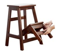 zxhrybh Sedie Sala da Pranzo Pieghevoli in Legno Massello, con Design a Scaletta a 2 Livelli, Sedie da Cucina Multifunzionali per Casa, Biblioteca e Piccoli Spazi(23in/58.5cm)