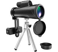 ZXIANGZ Monocolo Portatile Impermeabile IPX7 con Lente Prisma BAK4 con Adattatore per Smartphone e binocolo treppiede per Adulti Bambini Birdwatching, per Interni/Esterni, monocolo 12x50