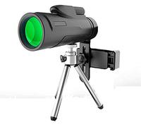 ZXIANGZ Monoculare Compatto ad Alta Potenza 12x50 HD con Adattatore per Smartphone e treppiede Prisma BAK4 Obiettivo FMC Life Monoculare Impermeabile per Birdwatching per Adulti, Caccia all'aperto