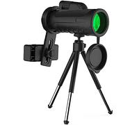 ZXIANGZ Monoculare Compatto Impermeabile ad Alta Potenza 10x42 con Adattatore per Smartphone e treppiede Monoculare con Obiettivo FMC Prisma BAK4 per Birdwatching per Adulti, Caccia all'aperto