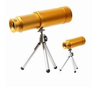 ZXIANGZ Telescopio monoculare, monoculare HD ad Alta Potenza Ottico Completamente allungabile 10X50, Impermeabile e antiappannamento con oculare Retrattile per Viaggiare,Gold Good