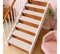 ZXIAOHUI Tappeto per Scale 35 x 80 cm Retro in TPE, Autoadesivi, Antiscivolo, Riutilizzabile e Ritagliabile, Tappetini per Scale Antiscivolo, Tappetini Antiscivoli Scales, Pergradini in Legno, B