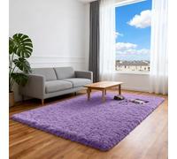 ZXIAOHUI Tappeto Soggiorno 115 x 180 cm Lungo Peluche, Morbido e Soffice, Lavabile, Tappeto Pelo Lungo Soggiorno Grande per Cameretta Dei Bambini, Corridoio, Porpora