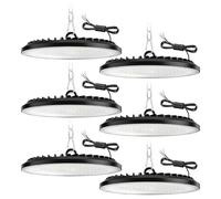 ZXICH 200W UFO LED High Bay Light, 20000LM, 6000K Cool White UFO LED Workshop lampada, IP65 impermeabile lampada industriale alta luce Bay per fabbriche, garage, magazzino (6 Pack, 200W)
