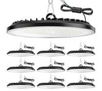 ZXICH 200W UFO LED High Bay Light, 30000LM, 6000K Cool White UFO LED Workshop lampada, IP65 impermeabile lampada industriale alta luce Bay per fabbriche, garage, magazzino (10 Pack, 200W)