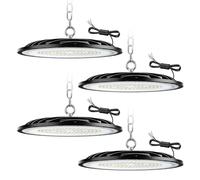 ZXICH Faretto LED UFO 150W, 22500LM Lampada da Officina, Lampada Led UFO Impermeabile IP65 6000-6500K Bianco Freddo per Garage, Officina, Fabbrica, Corridoio, Parcheggio,Stadio coperto(4 Pack, 150W)