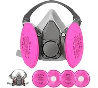 ZXICH Mezza maschera riutilizzabile contro polvere, particelle, polline, vernice al piombo, ampiamente utilizzata in pittura, decorazione, lavorazione del legno, saldatura, taglio di metalli