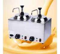 ZXINXIN Dispenser per Formaggio con 2 Pompe 2 X 2L Scalda Salsa di Formaggio Elettrico 30-110 ℃ Scalda Fudge Caldo A Doppia Testa Scalda Marmellata in Acciaio Inossidabile