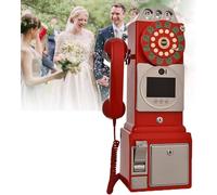 ZXINXIN Messaggi Video Personalizzati per Telefono per Matrimoni, Libro degli Ospiti Audio e Video, registra Le tue Occasioni Speciali, Ideale per Una varietà di Feste memorabili Red