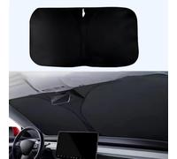 ZXjbgjsm Parasole Auto Parabrezza per Nissan Patrol GR Y61 1997-2004, Ombrello per Pieghevole Parasole per la Parabrezza Anteriore per Auto Protezione Raggi UV,A-Black