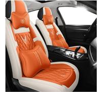 ZXKYLFFF Car Seat Covers Fit For Astra K/Astra K Sport Tourer/Astra L/Antara/Ampera/Zafira Life/Zafira A/Zafira B Leather Front and Rear Seat Covers Protect The Interior,Orange Luxury
