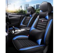 ZXKYLFFF Coprisedili per auto adatti per Ford Mustang GT Expedition Edge Puma Bronco Sport Maverick Mondeo Focus Flex, set completo di coprisedili impermeabili e antiscivolo, nero e blu