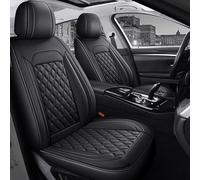 ZXKYLFFF Coprisedili per auto adatti per Ford Mustang GT Expedition Edge Puma Bronco Sport Maverick Mondeo Focus Flex in pelle impermeabile 5 posti cuscino protegge il sedile, nero