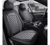 ZXKYLFFF Coprisedili per auto adatti per Ford Mustang GT Expedition Edge Puma Bronco Sport Maverick Mondeo Focus Flex in pelle impermeabile 5 posti cuscino protegge il sedile, grigio
