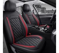 ZXKYLFFF Coprisedili per auto adatti per Ford Mustang GT Expedition Edge Puma Bronco Sport Maverick Mondeo Focus Flex in pelle impermeabile 5 posti cuscino protegge il sedile, rosso