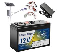 ZXLLAFT Batteria al Litio 12V Batteria a scarica Profonda (Deep Cycle) 10Ah Batterie Ricaricabili per Applicazioni solari e off-Grid, ecoscandagli, luci di Emergenza,12v15ah Charger