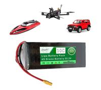 ZXLLAFT Batteria al Litio 22,2 V Batteria per droni 6S Batterie Ricaricabili 10C Batterie Lipo per Drone telecomandato, aeromodello Scheda di Protezione BMS Integrata,22.2v30ah 10c 1pack