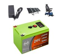 ZXLLAFT Batteria al Litio LiFePO4 24V Batteria Solare con BMS