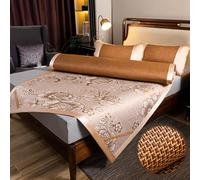 ZXLVCU Materasso Raffreddamento in bambù, Tappetino da Letto Estivo per Camera da Letto, Stuoia Rattan Letto con Federa, Materassino per Dormire Estivo (180 * 200cm,Double-Sided Rattan)
