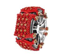 ZXLZHGS 4 Pezzi Catene da Neve per Auto, Compatibile con Chery QQme E3 Cowin 3 Arrizo 7, Catene Auto di Emergenza per Neve, Ghiaccio E Fango Invernale,Red