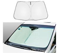 ZXLZHGS Compatibile per Dr Automobiles Dr 5.0 Urban SUV, Parabrezza Anteriore per Auto, Parasole, Protezione Visiera Parasole, Kit Corpo Tenda Pieghevole Anti-UV,Black Silver