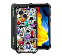 ZXLZKQ Cover per Oukitel WP32 (5.93"), Custodia per Telefono Ultrasottile Antiurto e Antigraffio, Morbido Silicone TPU Nero Protettiva Case per Oukitel WP32 - Cartone animato