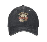 ZXMDJHJ Berretto da Baseball Lavato Citazione Divertente del Poker Non Sono venuto Qui per Perdere Il Cappello da Camionista per Il Poker Maschile Femminile e i Dadi Casual Snapback cap