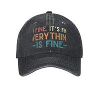 ZXMDJHJ Berretto da Baseball STO Bene Tutto va Bene Cappello da Camionista Classico Primaverile Donna Uomo Logo Personalizzato Running HippieBaseball Caps