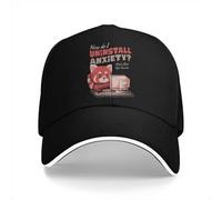 ZXMDJHJ Berretto Estivo Visiera Parasole Come Faccio a disinstallare l'ansia Hip Hop Caps Raccoon Lover Cappello da Cowboy Cappelli con Visiera