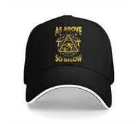 ZXMDJHJ Cappello da Uomo con Visiera egiziana Antica egizia Come sopra così sotto la Geometria Sacra Cappelli di Protezione della Visiera Personalizzati