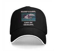 ZXMDJHJ Colore Puro papà Cappelli Meme Dormire A Lotl Come ANA xolotl Cappello da Uomo Visiera da Sole Berretti da Baseball Axolotl Lover Berretto con Visiera