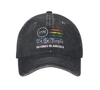 ZXMDJHJ Primavera No Kings in America Noi Il Popolo Politico Berretto da Baseball Sole Personalizzato Fai da Te Lavato Trucker Cappello da Uomo Cappellini da Baseball